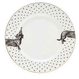 YE - Middagstallerken 26 cm Mono Party Gravhund