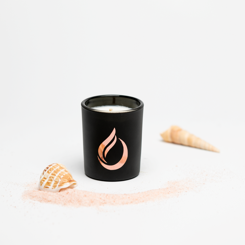 Bougie de soja noire d'aromathérapie 'Sea Walk'