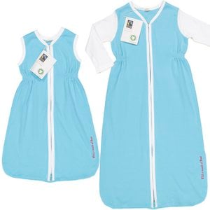 Schlafsack Türkis - weiß