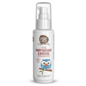 Beruhigende Babymassage und Badeöl mit Kalahari-Melone