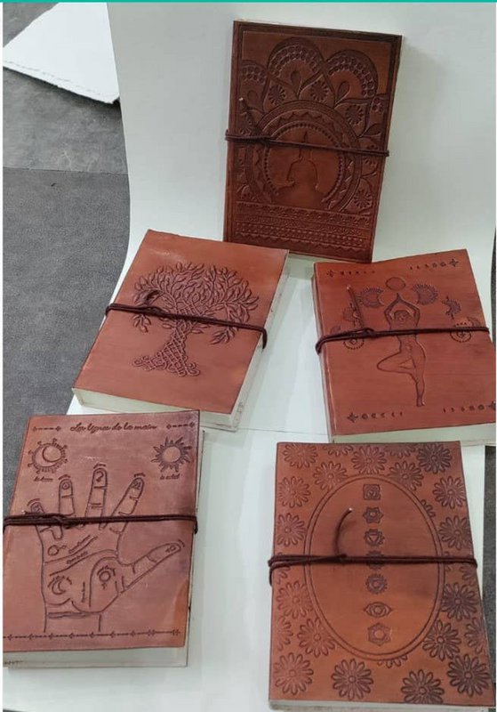 Medium Notebook with strap - Tibetan Mandala