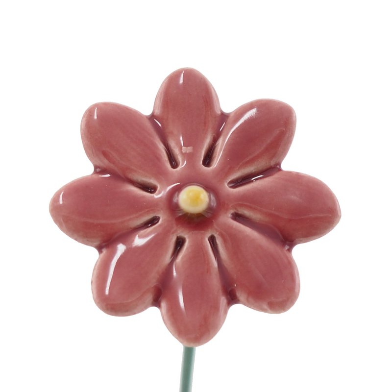 Madeliefje bloem keramiek mini Mauve 2,5 cm