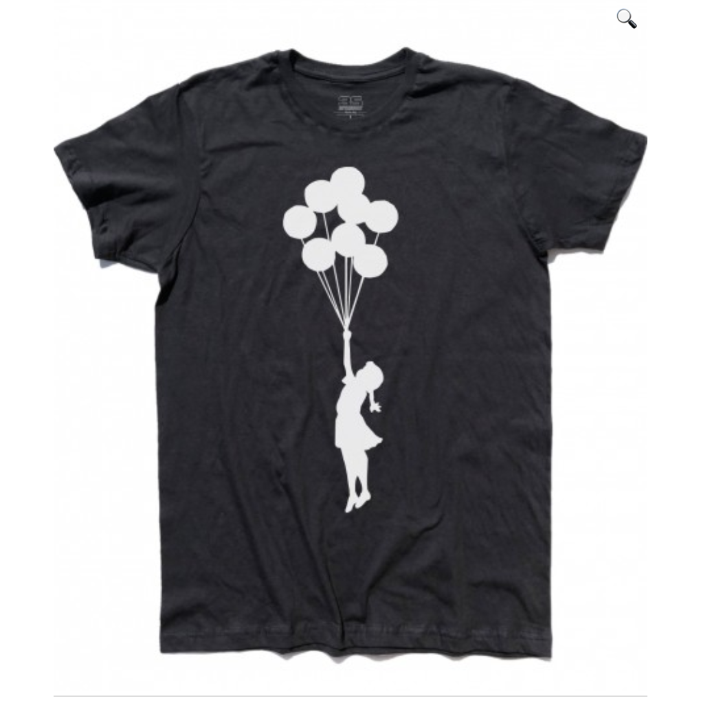 Banksy's Graffiti T-shirt  - Flying Ballons