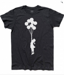 Banksy's Graffiti T-shirt  - Flying Ballons