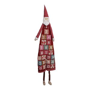 Advent calendar Santa Claus made of plush/textile, 180cm