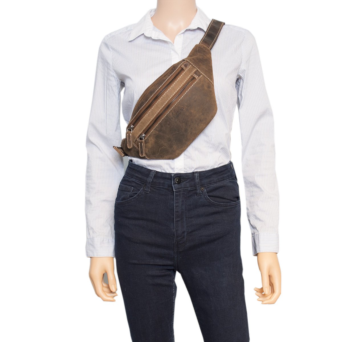3 Colors Leather Crossbody Fanny Pack - Pouch For Women And Men