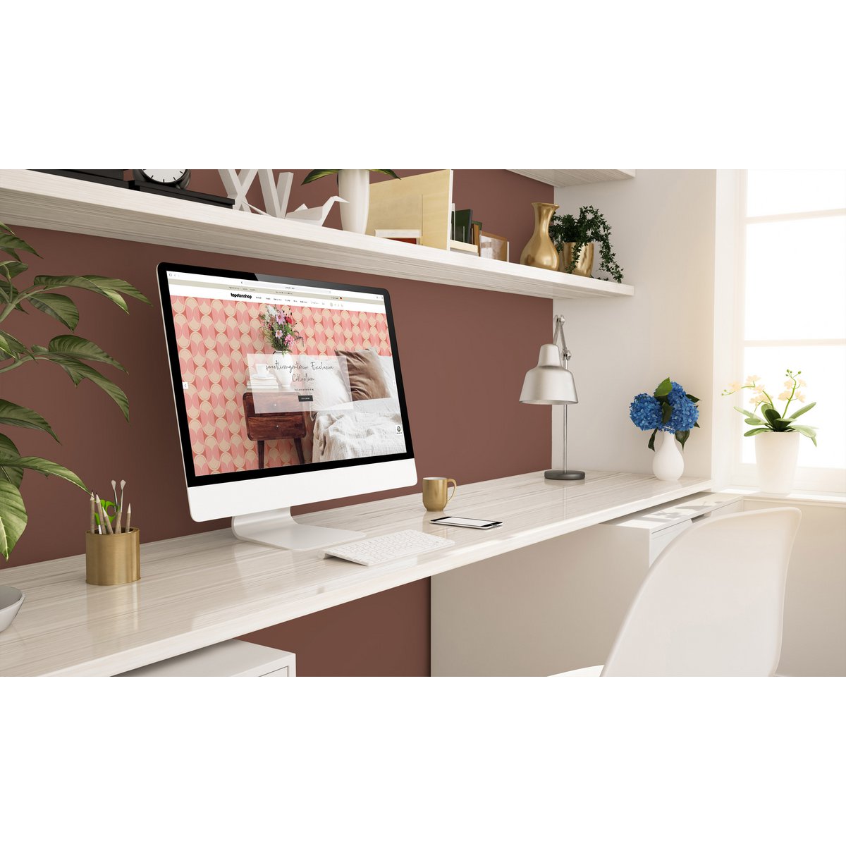 Muurkleur De kleur Keuken Roodachtig Kastanje TCK5014