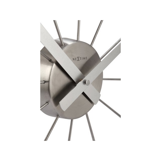 Horloge murale NeXtime Plug-Inn 58 cm argent