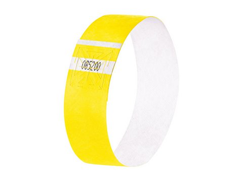 Evenementenbandjes Sigel super soft 255x25mm neongeel 520st.
