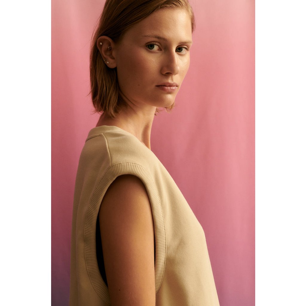 Gilet maglione Tabea color sabbia da donna