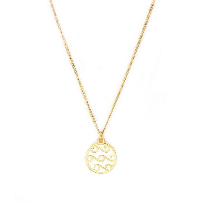 Gold chain white waves
