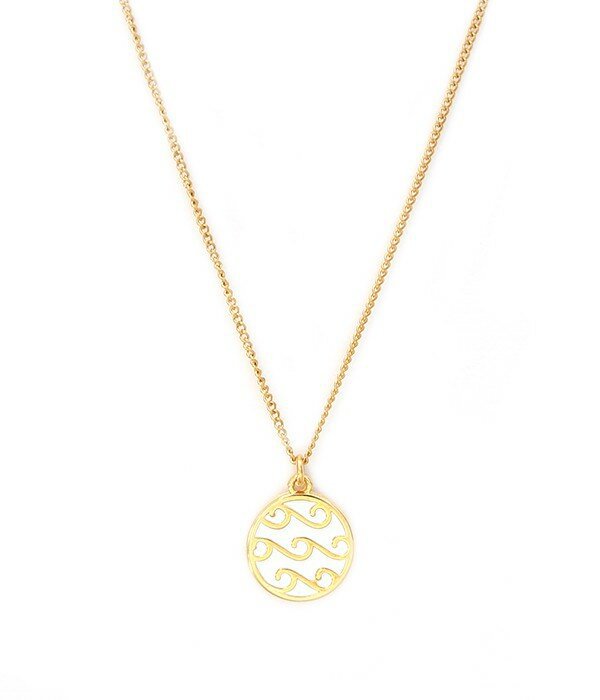 Gold chain white waves