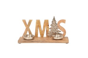 Candle holder lettering XMAS x2
