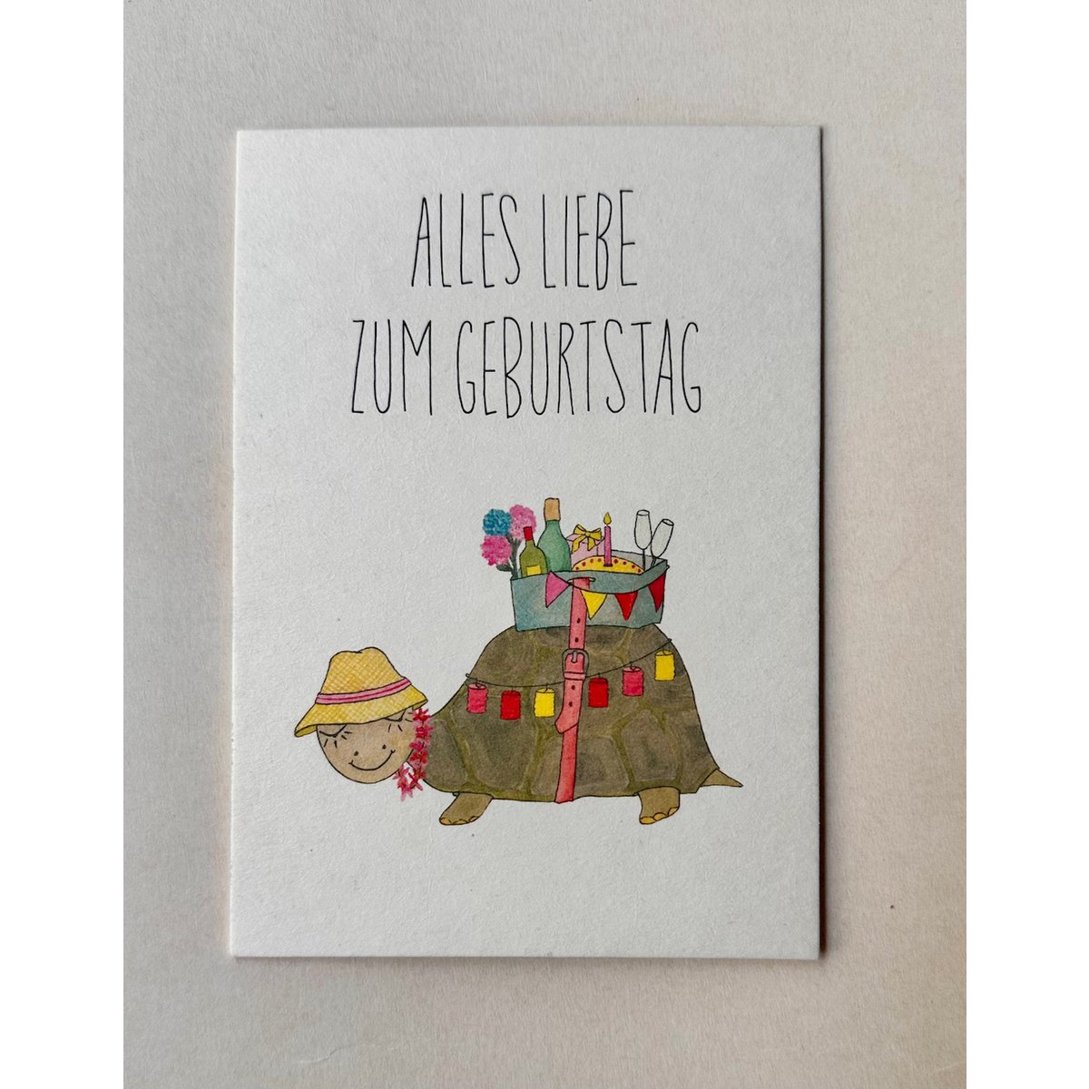 Postcard Turtle - Happy Birthday