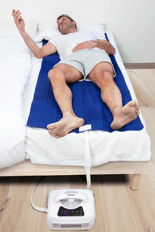 Coprimaterasso climatizzato con speciale acqua calda - 70 x 190 cm