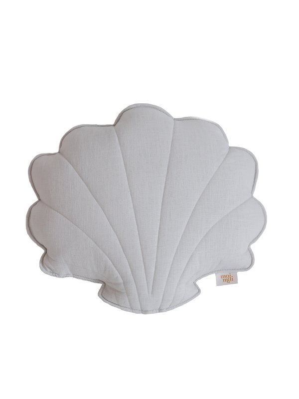 Almohada de concha de lino "Pigeon Grey"