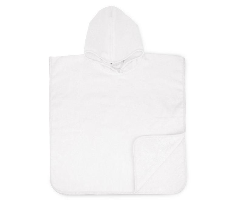 Baby Poncho, White, 450 gr, 55 x 55 cm