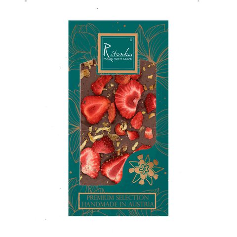 PREMIUM melkchocolade - citroen, aardbei, gember 95g
