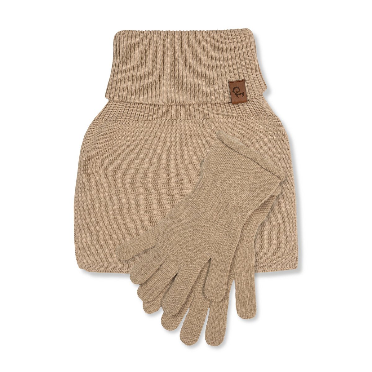 Kids' Knit Dickie & Gloves Knitted Cotton 2-Piece Set