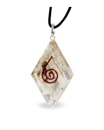 Orgone Pendant Diamond Shape-Selenite-Spiral