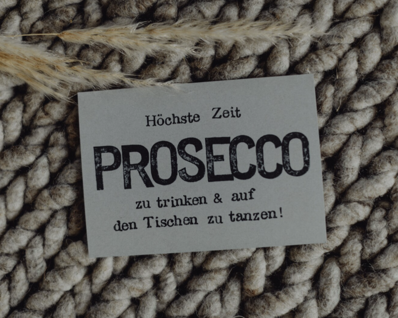 Stamped Postcard "Prosecco"