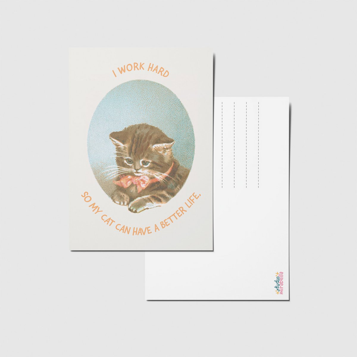 I work hard - A6 Postcard
