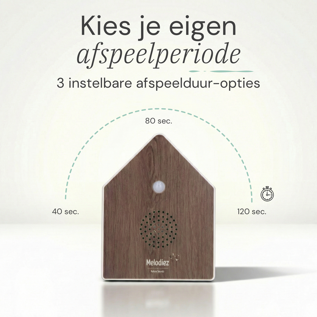 Melodiez Deluxe - Coffret Incl. Piles et 5 sons naturels d'oiseaux, d'océan, de grillon et de jungle - Bird Sound House avec capteur