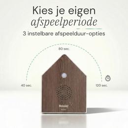 Melodiez Deluxe - Coffret Incl. Piles et 5 sons naturels d'oiseaux, d'océan, de grillon et de jungle - Bird Sound House avec capteur