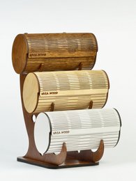 Étui à lunettes Krea-Wood fait main en bois de bouleau avec aimants. Couleur blanc vintage.