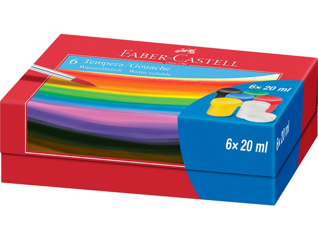 Tempera-Gouache maling FC 6 farve gryder á 20ml