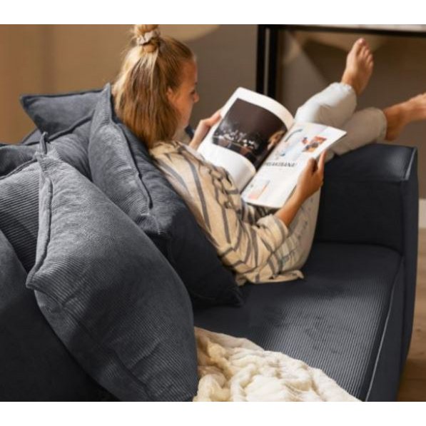 Van Morris 4-seater, Concrete Grey, Exclusive Corduroy from the Belgium company BRUTEX