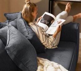 Van Morris 4-seater, Concrete Grey, Exclusive Corduroy from the Belgium company BRUTEX
