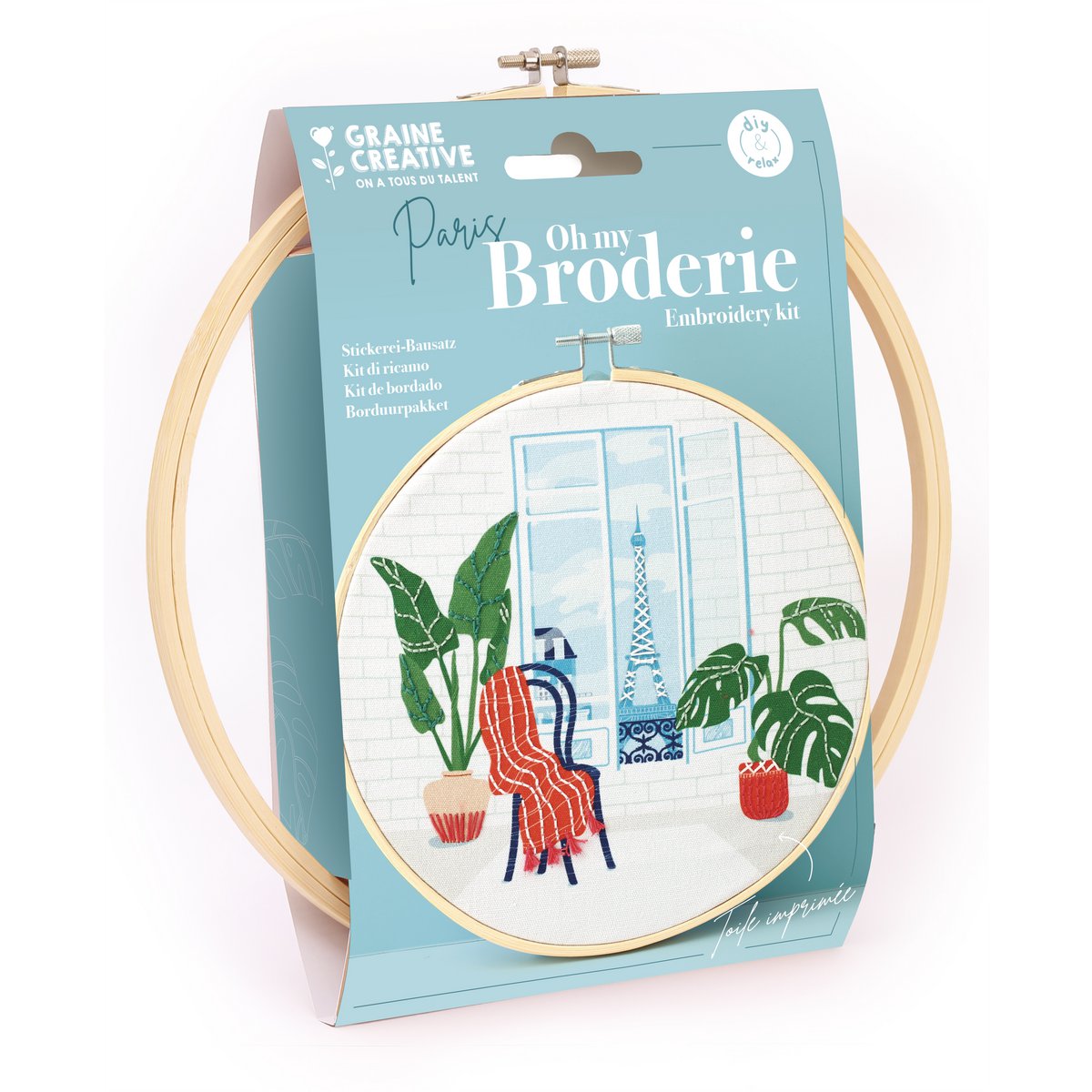 EMBROIDERY SET PARIS  Ø20CM