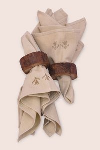 Trunk Napkin Rings - Wooden Holders Set of 2 pcs