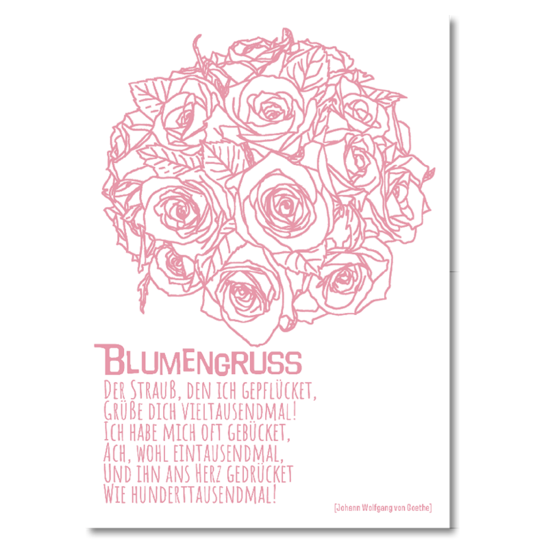 Carte postale "Fleur de voeux"