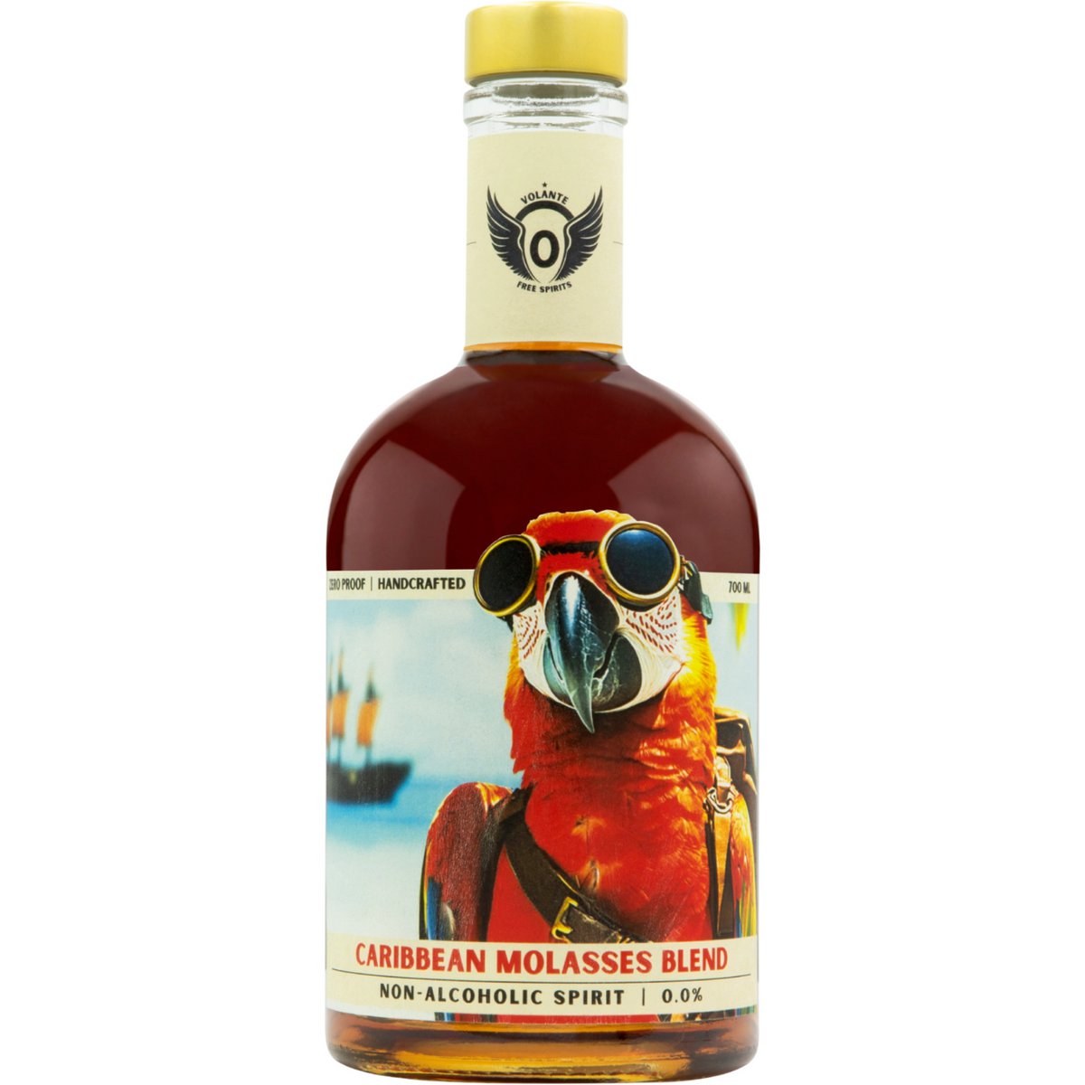 Volante Caribbean Melaza Mezcla 0.0% – Bebida espirituosa estilo ron sin alcohol – 700 ml