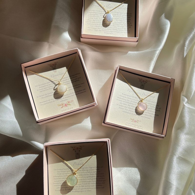 Caramelle gemma | Catena quarzo rosa argento 925