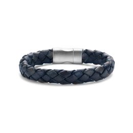 Frank 1967 pulsera cuero trenzado azul 23cm ips
