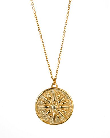 Sonnenmedaillon Gold