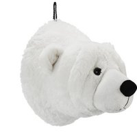 Trophy ice bear made of plush, 29x38x33cm