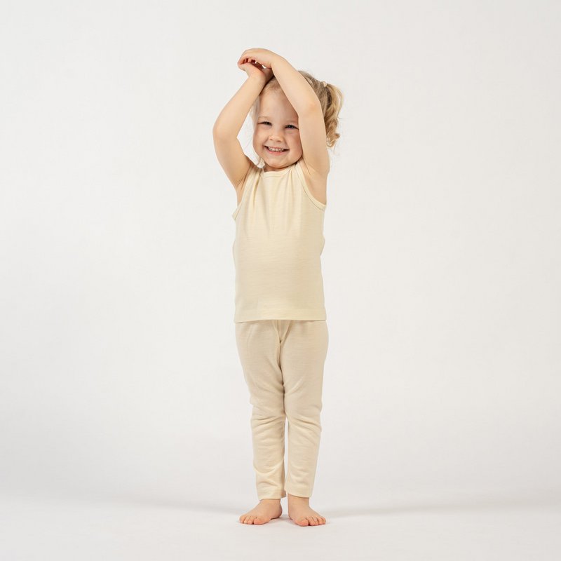 Spodnie Merino 160 Dziecięce Naturalne