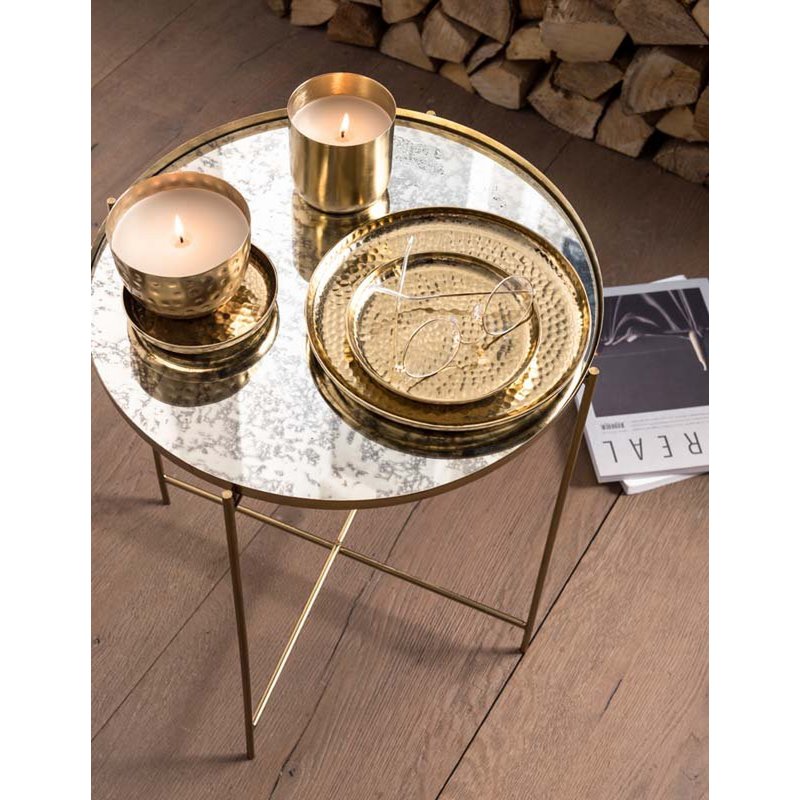Plate Metal Gold 22cm