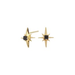 Black onyx wind rose earrings