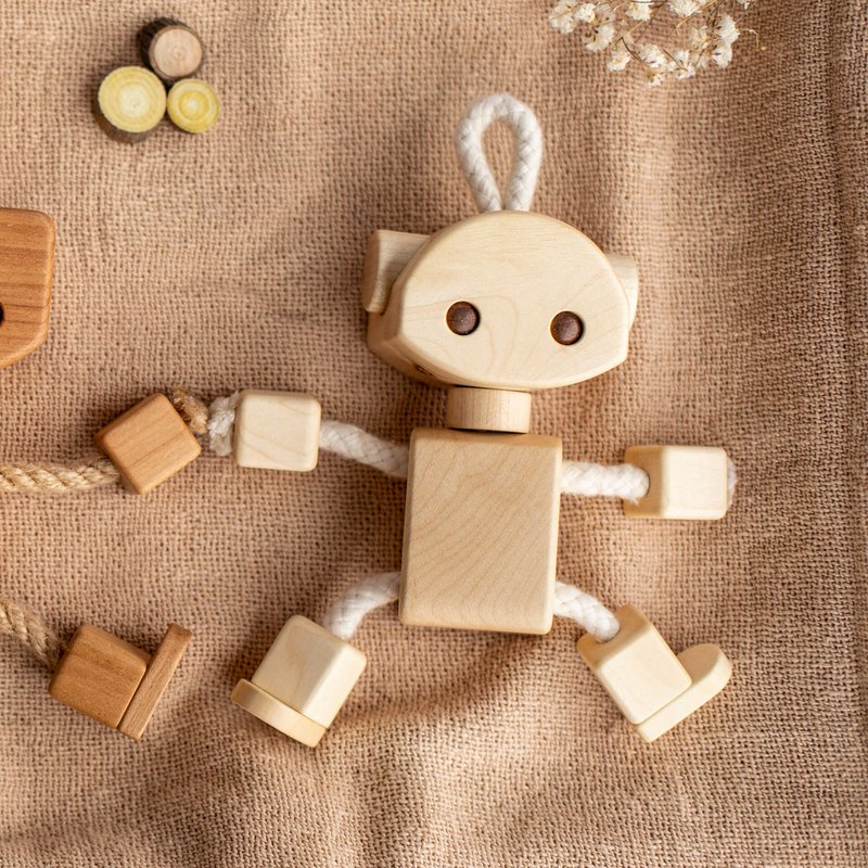 Titi schattige houten robotzus