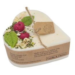Vela Corazón Pequeña Con Cerezas, caja de 6