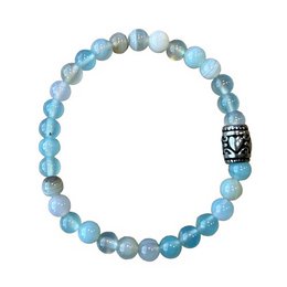 Damenarmband Chalcedon-Basisperle