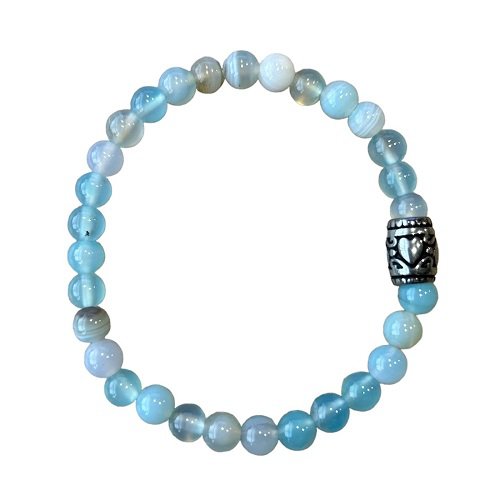 Damenarmband Chalcedon-Basisperle