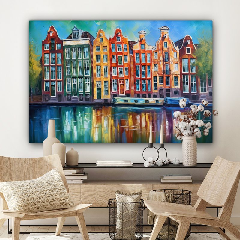 Canvas Painting - Wall Decoration Amsterdam - Oil - Grease - Painting - Art - Wall Decoration Living Room - Bedroom Decoration - Room Accessories - Canvas Paintings