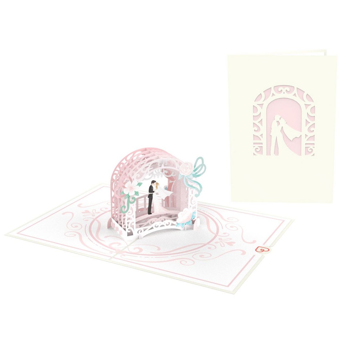 Pasgetrouwden pop-up kaart