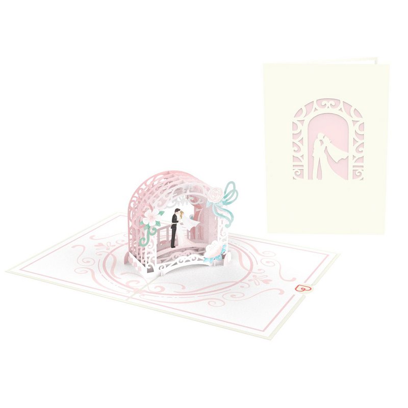 Pasgetrouwden pop-up kaart